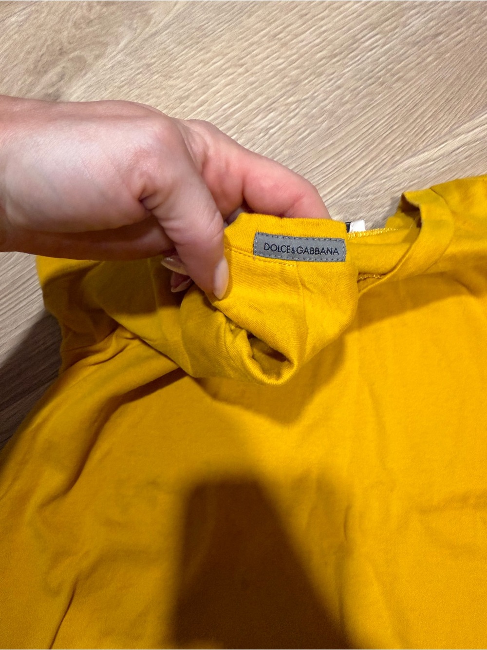 Dolce & Gabbana Boy Yellow Crewneck T-Shirt